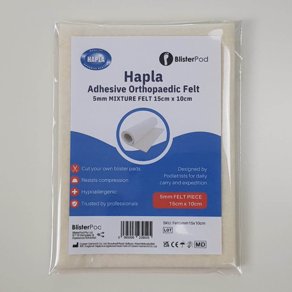 Hapla Adhesive Orthopaedic Felt Felt - Blister Prevention