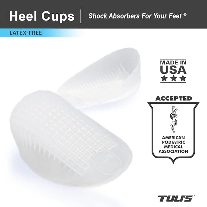 Tulis Gel Heel Cups - Heavy Duty Insoles - Blister Prevention