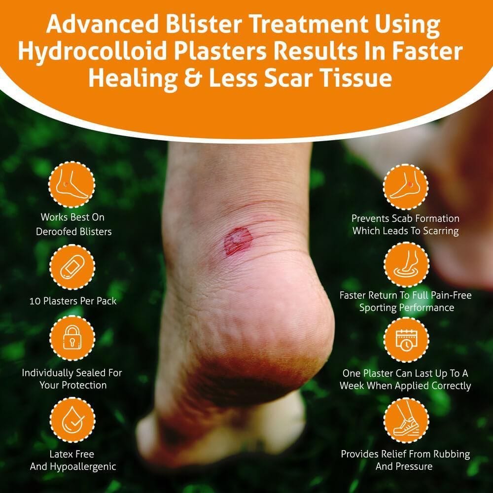 BlisterPod Hydrocolloid Blister Plaster Bandages Hydrocolloid - Blister Prevention