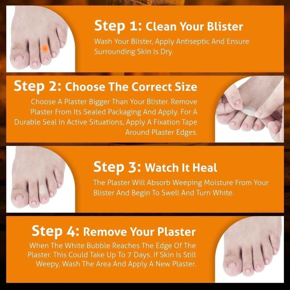 BlisterPod Hydrocolloid Blister Plaster Bandages Hydrocolloid - Blister Prevention